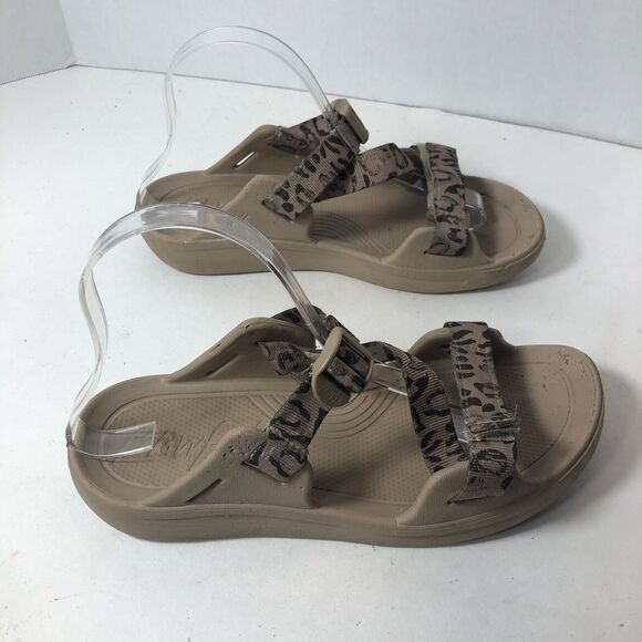 Blowfish Malibu Sandals Womens Size 8 Leopard Print Strappy Brown ZS008 C3 - Picture 8 of 10